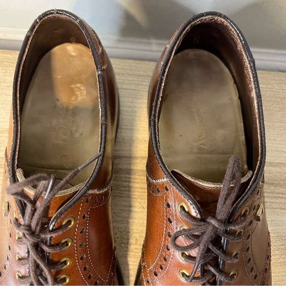 FootJoy Brown Leather Oxford Golf Shoes Size 9 Style 55202 - Picture 4 of 6